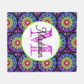 Mit Monogramm, personalisierte Fleecedecke (Vorderseite (Horizontal))