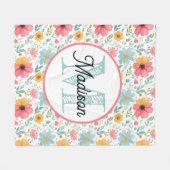 Mit Monogramm, personalisierte Fleecedecke (Vorderseite (Horizontal))