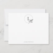 Mit Monogramm Personalisierte Stationierung von Fr Mitteilungskarte (Vorderseite)