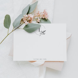 Mit Monogramm Personalisierte Stationierung von Fr Mitteilungskarte