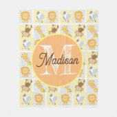 Mit Monogramm personalisierte Tiervliesdecke Fleecedecke (Vorderseite)