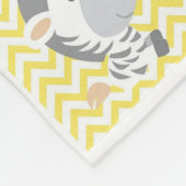 Mit Monogramm personalisierte Tiervliesdecke Fleecedecke (Ecke)