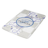 Mit Monogramm Personalisierter Bademantel Badematte (Schrägansicht)