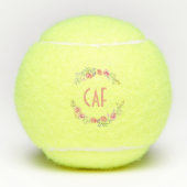 Mit Monogramm Personalisierter Blumenstrauß Tennisbälle (Vorderseite)