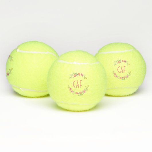 Mit Monogramm Personalisierter Blumenstrauß Tennisbälle (Multi)