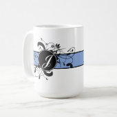 Mit Monogramm Personalisierter Extravaganter Blüh Kaffeetasse (Vorderseite Links)