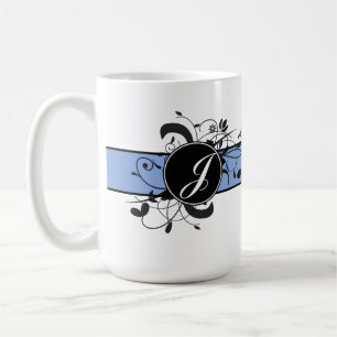 Mit Monogramm Personalisierter Extravaganter Blüh Kaffeetasse