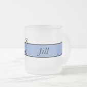 Mit Monogramm Personalisierter Extravaganter Blüh Mattglastasse (VorderseiteRechts)