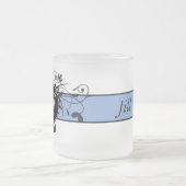 Mit Monogramm Personalisierter Extravaganter Blüh Mattglastasse (Mittel)