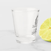 Mit Monogramm Personalisierter Familienname Schnapsglas (Links)