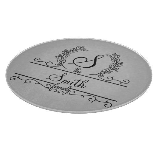 Mit Monogramm Personalisierter Familienname Schneidebrett (Ecke)