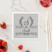 Mit Monogramm Personalisierter Familienname Serviette (Beispiel)