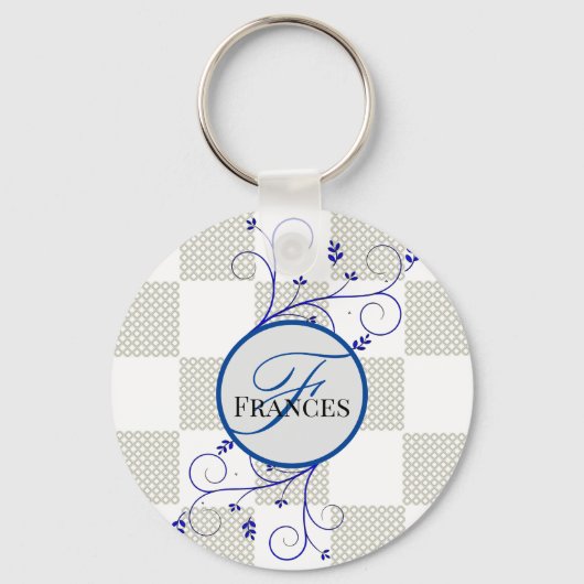 Mit Monogramm Personalisierter Schlüsselanhänger (Vorderseite)