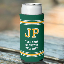 Mit Monogramm Personalisierter Text - Grünes Gold Selters Dosenkühler
