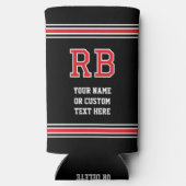 Mit Monogramm Personalisierter Text rot Selters Dosenkühler (Rückseite)