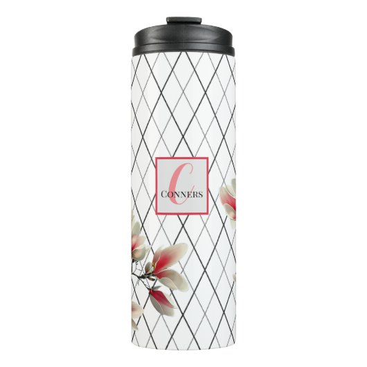 Mit Monogramm Personalisierter Tumbler Thermosbecher (Vorderseite)