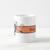 Mit Monogramm Personalisierter Viktorianischer Blü Kaffeetasse (Mittel)