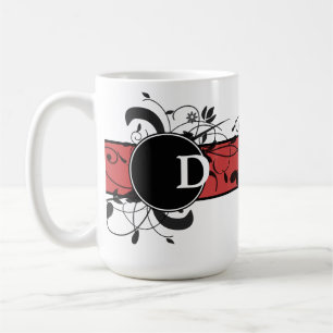 Mit Monogramm Personalisierter Viktorianischer Blü Kaffeetasse