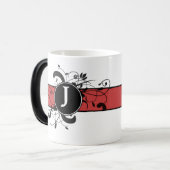 Mit Monogramm Personalisierter Viktorianischer Blü Verwandlungstasse (Vorderseite Links)