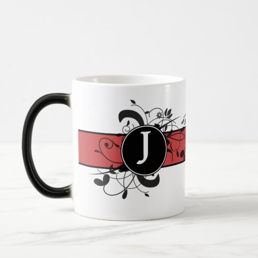 Mit Monogramm Personalisierter Viktorianischer Blü Verwandlungstasse (Links)