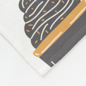 Mit Monogramm personalisierter Vlieskaffee Fleecedecke (Ecke)