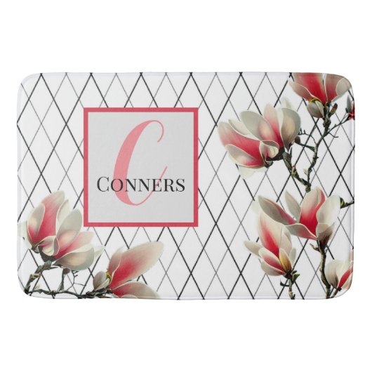 Mit Monogramm Personalisiertes Bad Rug Badematte (Vorderseite)