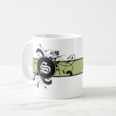 Mit Monogramm personalisiertes extravagantes Kaffeetasse (Vorderseite Links)