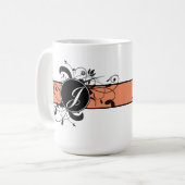 Mit Monogramm personalisiertes extravagantes Kaffeetasse (Vorderseite Links)