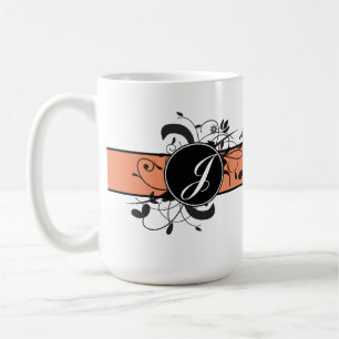 Mit Monogramm personalisiertes extravagantes Kaffeetasse