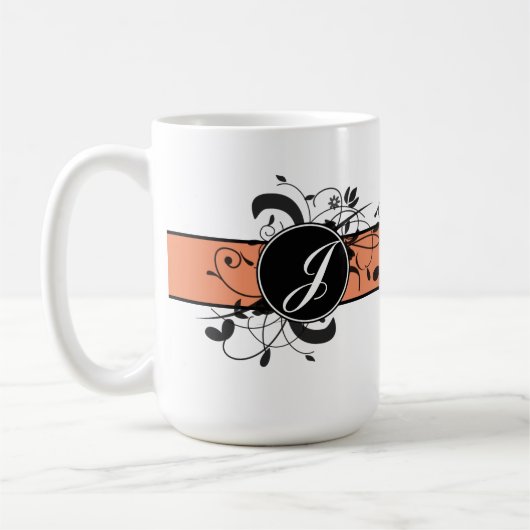 Mit Monogramm personalisiertes extravagantes Kaffeetasse (Links)