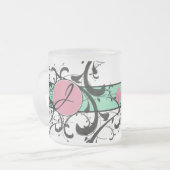 Mit Monogramm personalisiertes extravagantes Mattglastasse (Vorderseite Links)