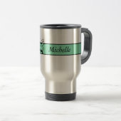 Mit Monogramm personalisiertes extravagantes Reisebecher (VorderseiteRechts)