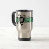 Mit Monogramm personalisiertes extravagantes Reisebecher (Vorderseite Links)