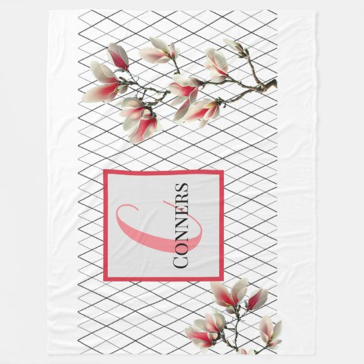 Mit Monogramm Personalisiertes Fleece Blanket (Vorderseite)
