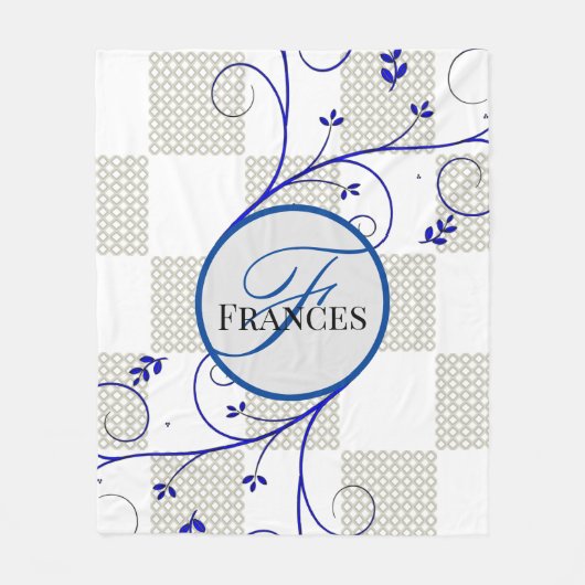 Mit Monogramm Personalisiertes Fleece Blanket (Vorderseite)