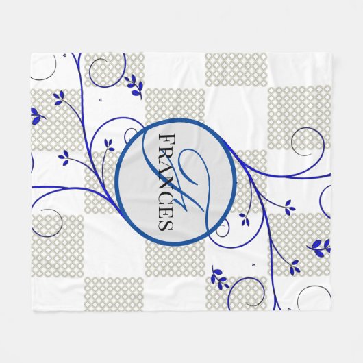 Mit Monogramm Personalisiertes Fleece Blanket (Vorderseite (Horizontal))