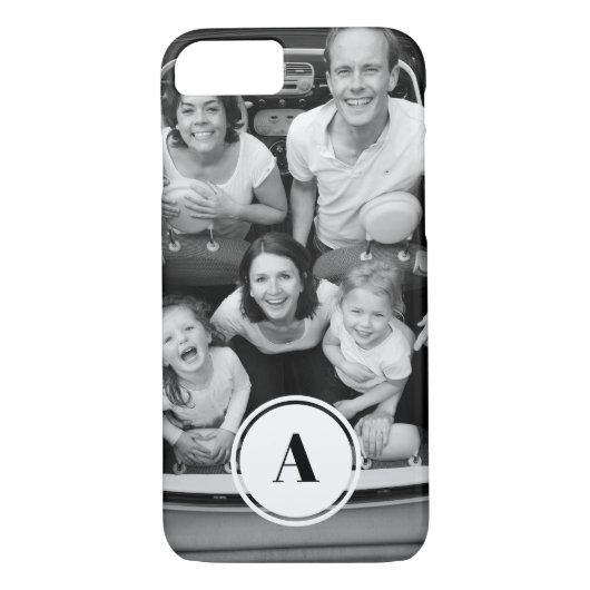 Mit Monogramm Personalisiertes Foto - klassisches  Case-Mate iPhone Hülle (Rückseite)