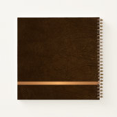 Mit Monogramm personalisiertes Gold Notizblock (Rückseite)