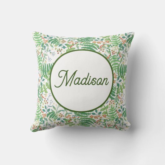 Mit Monogramm personalisiertes Kissen (Rückseite)