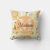 Mit Monogramm personalisiertes Regenbogenkissen Kissen (Vorderseite)