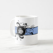 Mit Monogramm personalisiertes viktorianisches Kaffeetasse (Vorderseite Links)