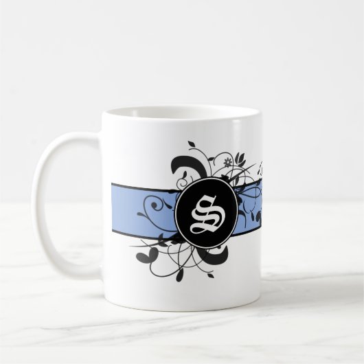Mit Monogramm personalisiertes viktorianisches Kaffeetasse (Links)