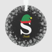 Mit Monogramm Personalisierung mit Name-Nachname S Ornament (Rückseite)