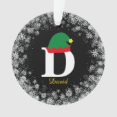 Mit Monogramm Personalisierung mit Name-Nachname S Ornament (Vorderseite)