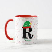 Mit Monogramm Personalisierung mit Name Red Family Tasse (Links)