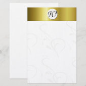 Mit Monogramm persönliches Briefpapier (Vorne/Hinten)