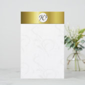 Mit Monogramm persönliches Briefpapier (Stehend Vorderseite)