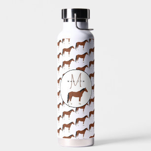 Mit Monogramm Pferdeschule Trinkflasche