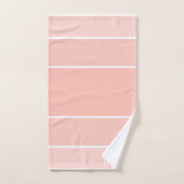 Mit Monogramm Pfirsichfarben mit Weiß Badhandtuch Set (Handtuch)