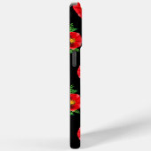 Mit Monogramm Pflaumen aus Schwarz und Rot Case-Mate iPhone Hülle (Rückseite / Rechts)